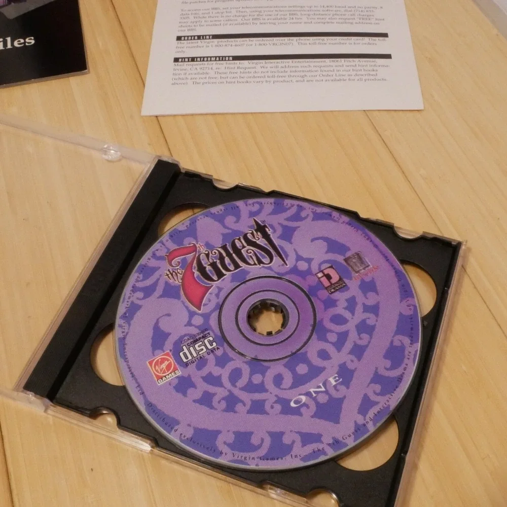 The 7th Guest (PC CD-ROM) VINTAGE‎ BIG BOX with Manual, CD & More (see photos)